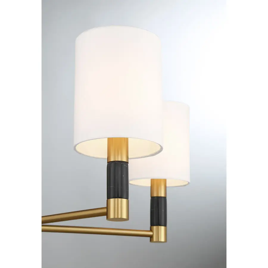 Conrad 5-Light Chandelier in Warm Brass - Image 6