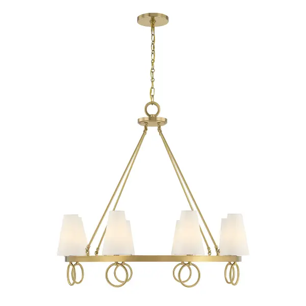 Wilkes 8-Light Chandelier in Warm Brass by Dann Foley - Image 5