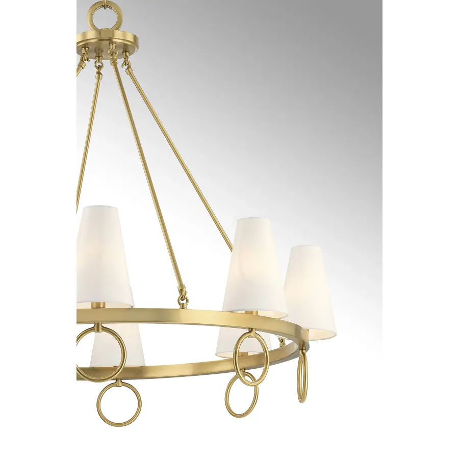 Wilkes 8-Light Chandelier in Warm Brass by Dann Foley - Image 7