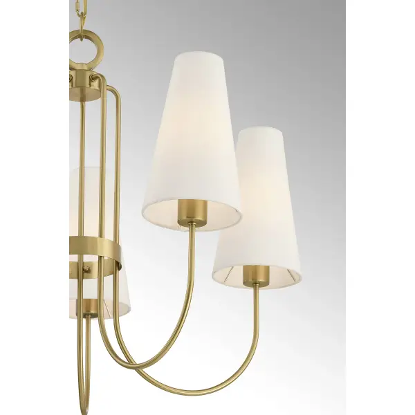 Wilkes 5-Light Chandelier in Warm Brass by Dann Foley - Image 6