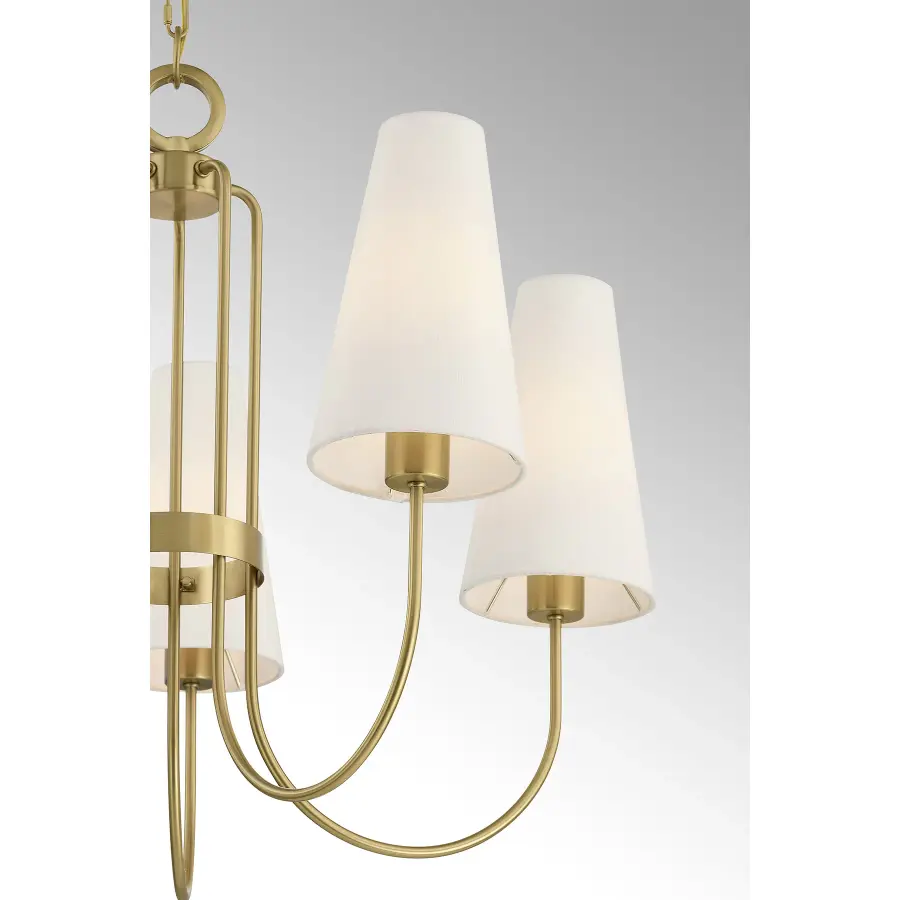 Wilkes 5-Light Chandelier in Warm Brass by Dann Foley - Image 6