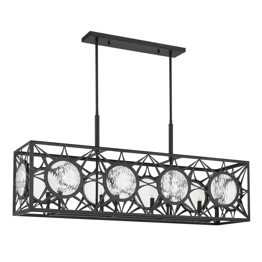 Balfour 8-Light Linear Chandelier in Matte Black - Image 2