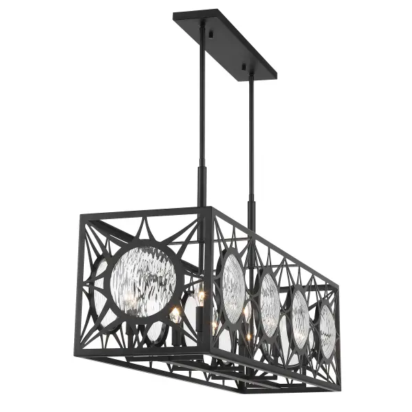 Balfour 8-Light Linear Chandelier in Matte Black - Image 5