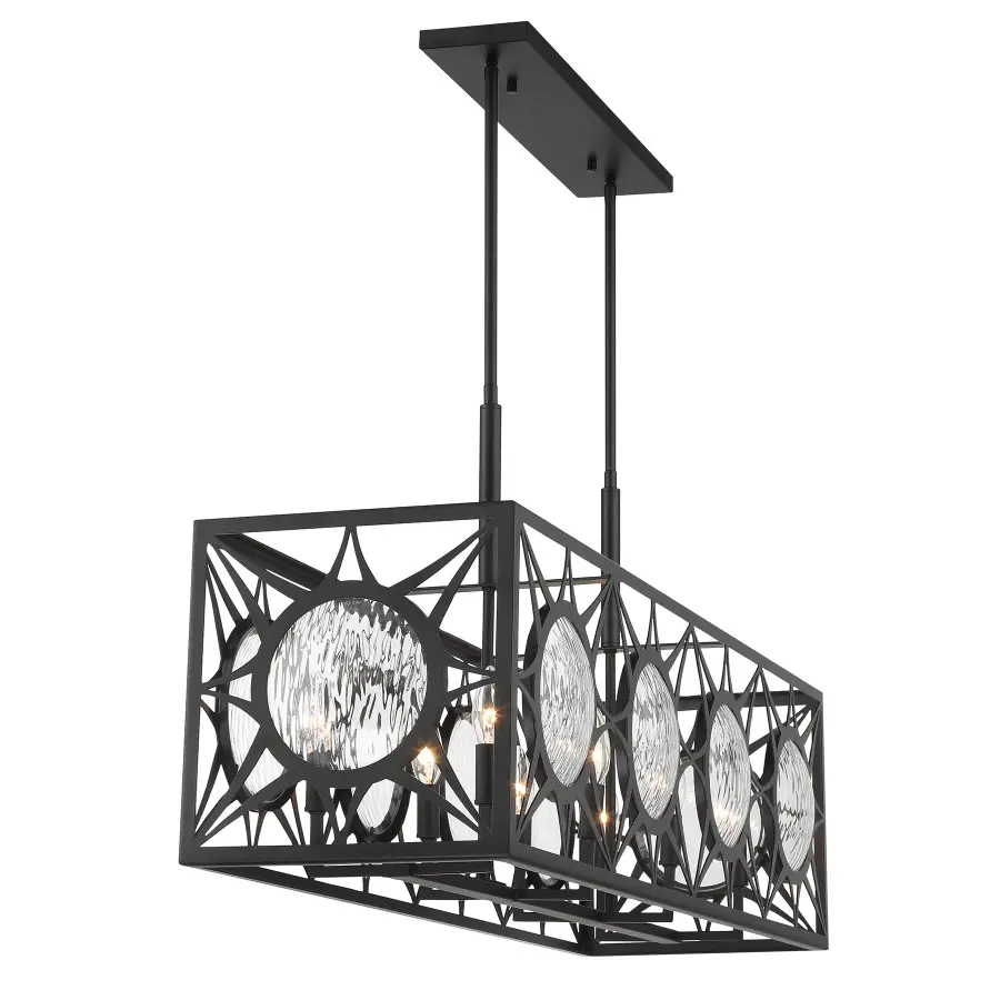Balfour 8-Light Linear Chandelier in Matte Black - Image 5