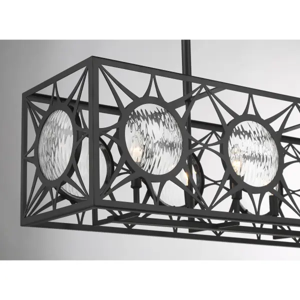 Balfour 8-Light Linear Chandelier in Matte Black - Image 7
