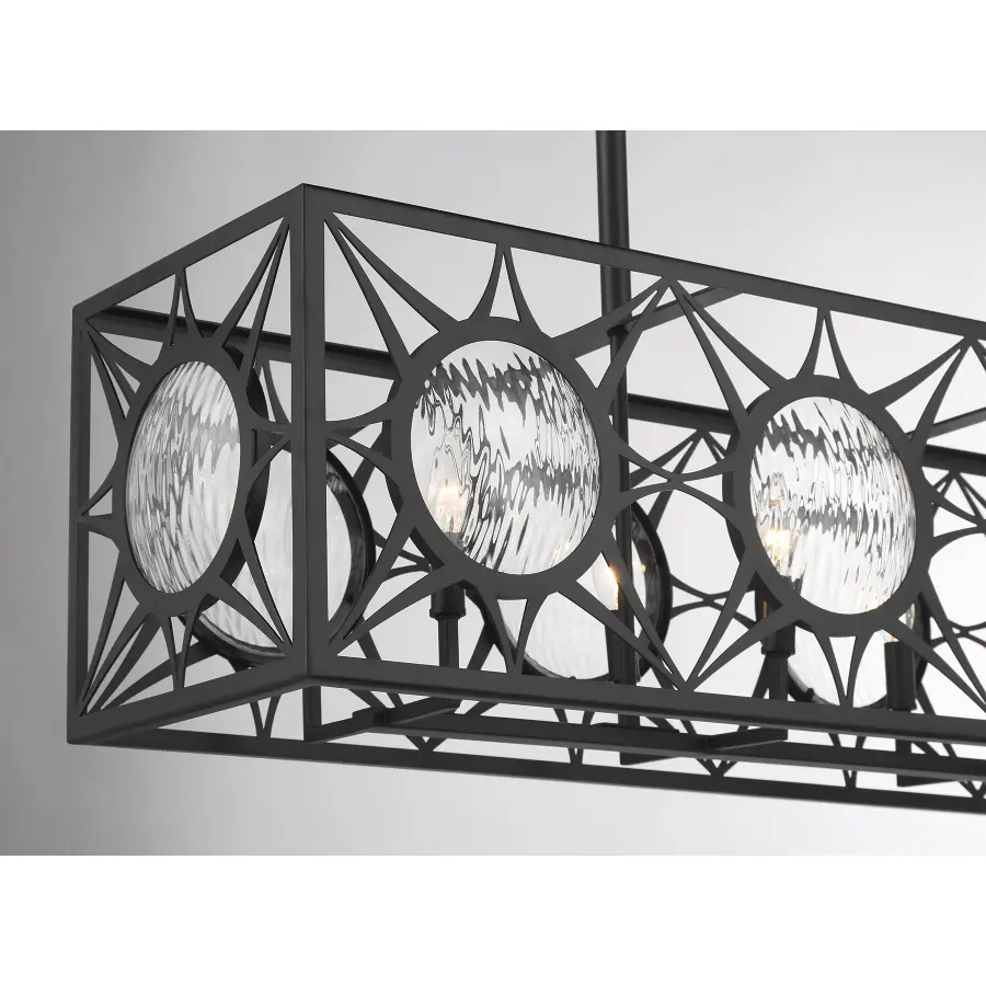 Balfour 8-Light Linear Chandelier in Matte Black - Image 7