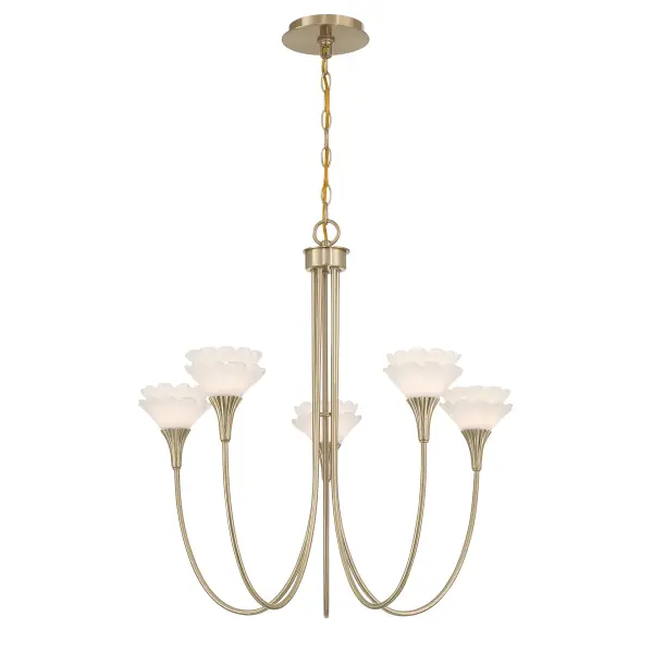 Florena 5-Light Chandelier in Noble Brass by Breegan Jane - Image 3