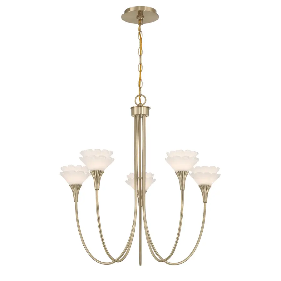 Florena 5-Light Chandelier in Noble Brass by Breegan Jane - Image 3