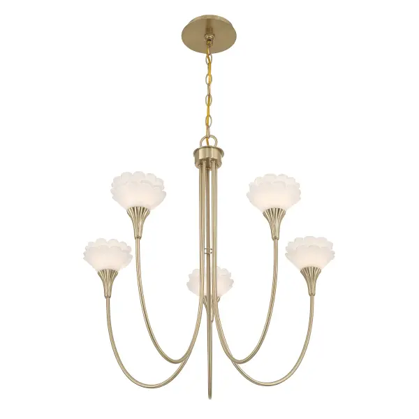 Florena 5-Light Chandelier in Noble Brass by Breegan Jane - Image 4