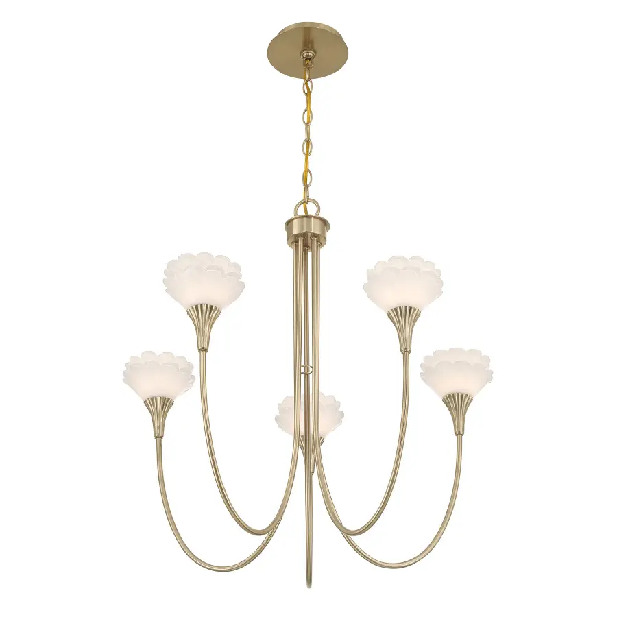 Florena 5-Light Chandelier in Noble Brass by Breegan Jane - Image 4