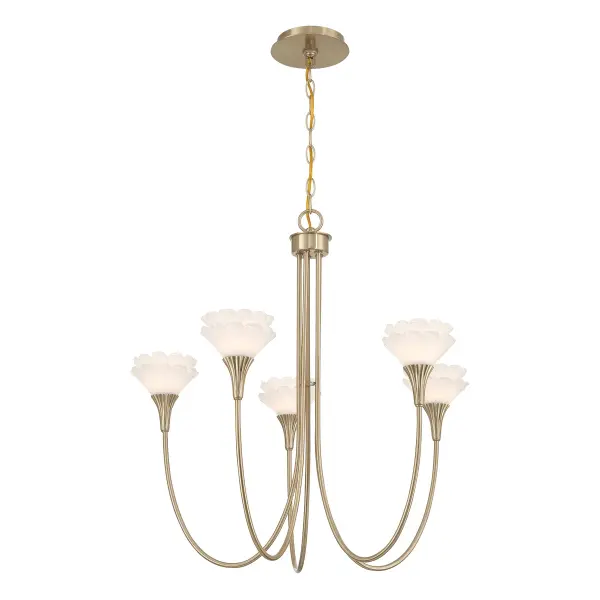 Florena 5-Light Chandelier in Noble Brass by Breegan Jane - Image 5