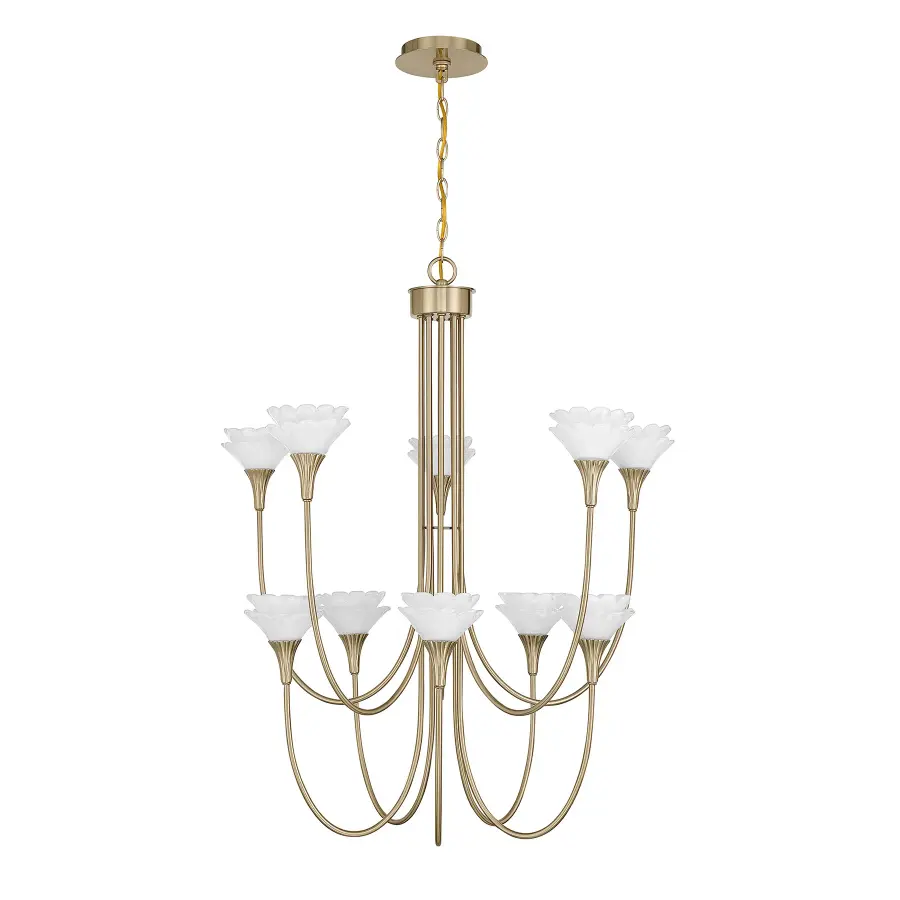 Florena 10-Light Chandelier in Noble Brass by Breegan Jane - Image 2