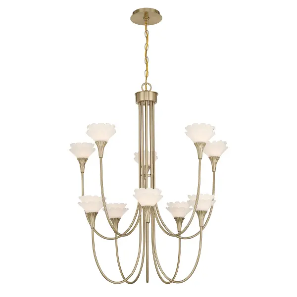 Florena 10-Light Chandelier in Noble Brass by Breegan Jane - Image 3