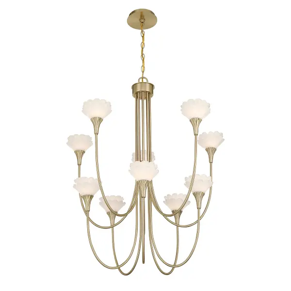Florena 10-Light Chandelier in Noble Brass by Breegan Jane - Image 4