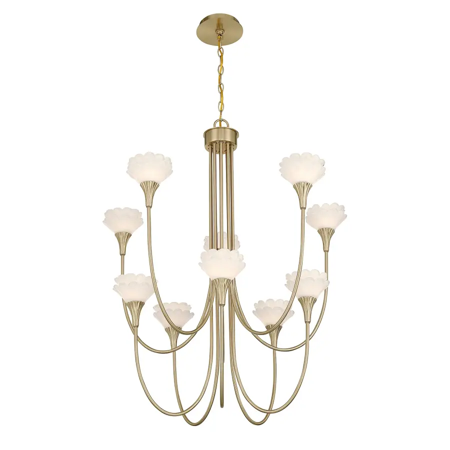 Florena 10-Light Chandelier in Noble Brass by Breegan Jane - Image 4