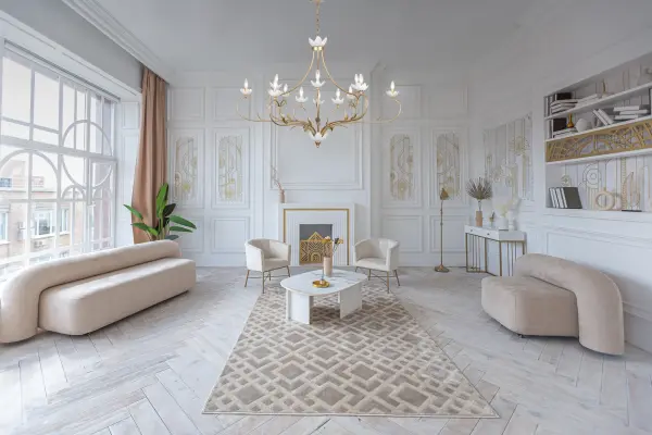 Muse 12-Light Chandelier in French Gold and White Cashmere by Breegan Jane - Image 8