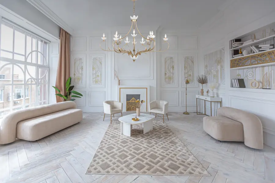 Muse 12-Light Chandelier in French Gold and White Cashmere by Breegan Jane - Image 8