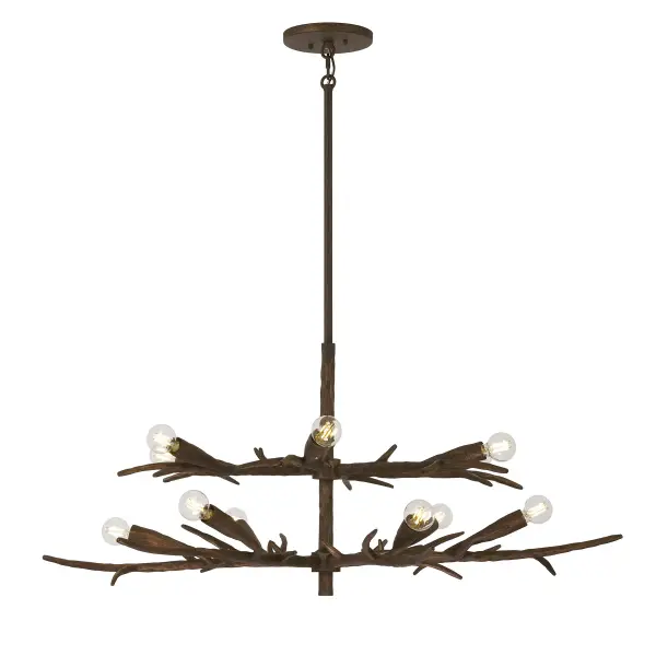 Palisades 12-Light Chandelier in Bark by Breegan Jane - Image 1