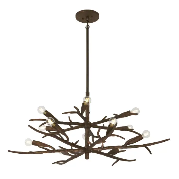 Palisades 12-Light Chandelier in Bark by Breegan Jane - Image 3