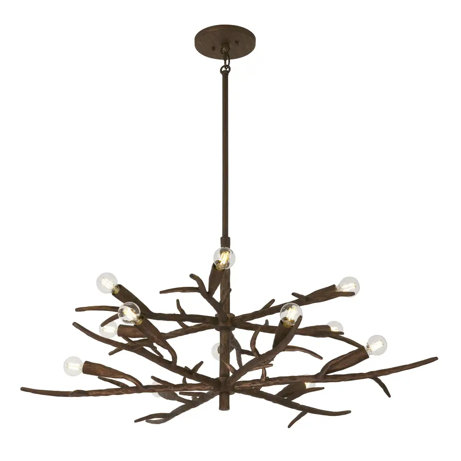 Palisades 12-Light Chandelier in Bark by Breegan Jane - Image 3