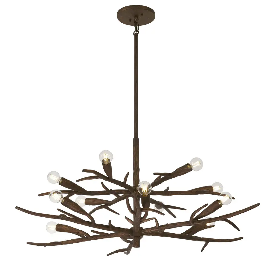 Palisades 12-Light Chandelier in Bark by Breegan Jane - Image 4