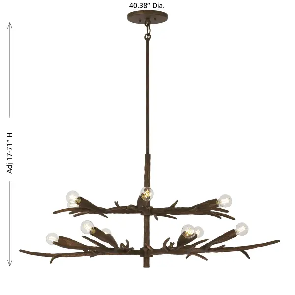 Palisades 12-Light Chandelier in Bark by Breegan Jane - Image 7
