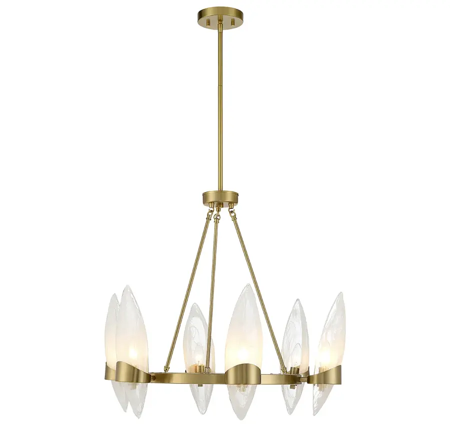 Nouvel 6-Light Chandelier in Warm Brass - Image 1