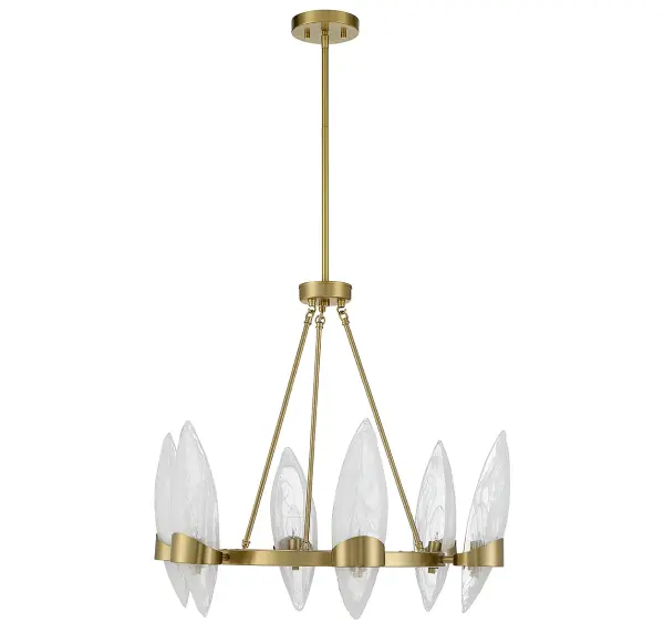 Nouvel 6-Light Chandelier in Warm Brass - Image 2