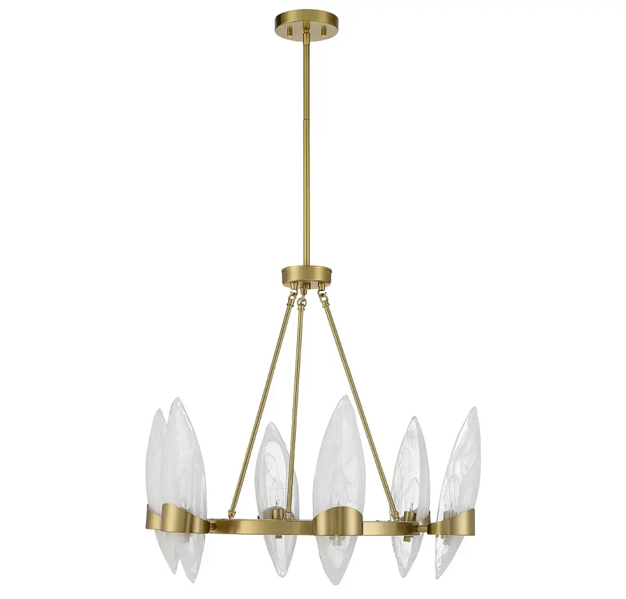 Nouvel 6-Light Chandelier in Warm Brass - Image 2