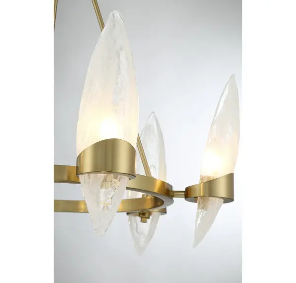 Nouvel 6-Light Chandelier in Warm Brass - Image 6