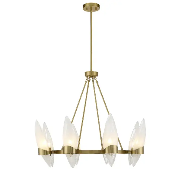 Nouvel 8-Light Chandelier in Warm Brass