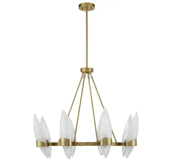 Nouvel 8-Light Chandelier in Warm Brass - alternate view