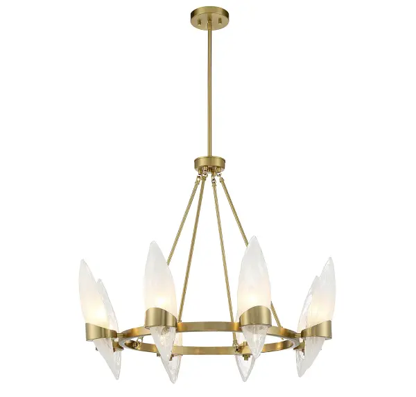Nouvel 8-Light Chandelier in Warm Brass - Image 3