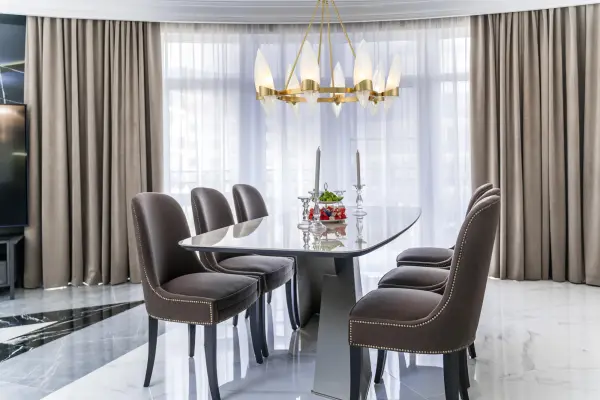 Nouvel 8-Light Chandelier in Warm Brass - Image 6