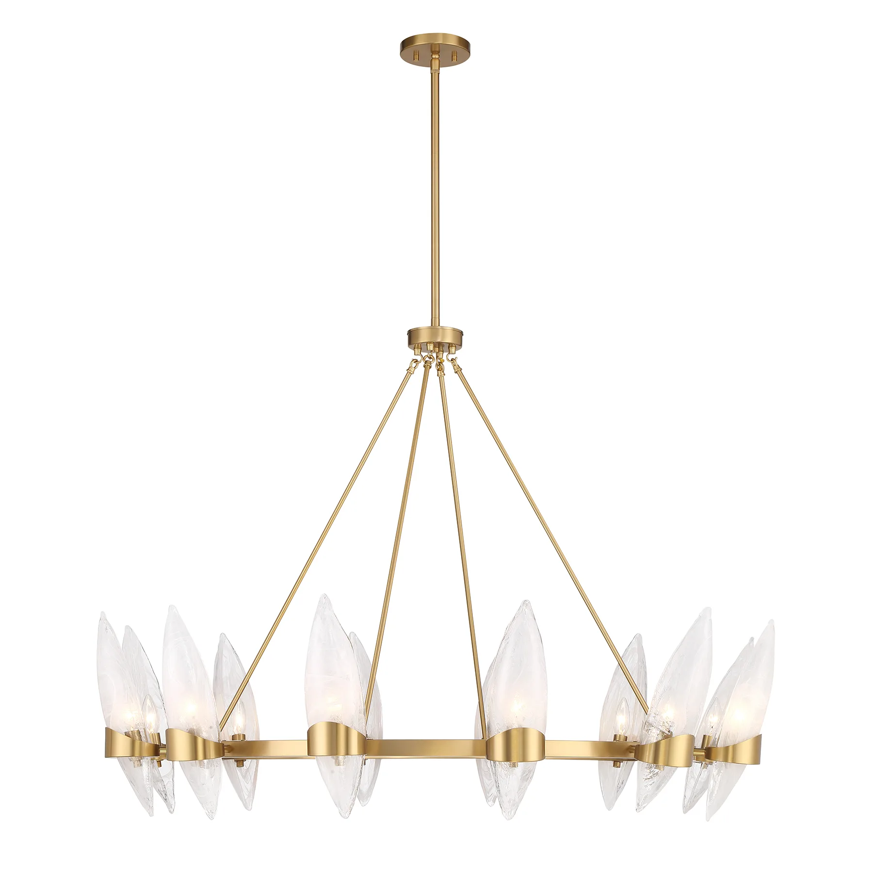 Nouvel 12-Light Chandelier in Warm Brass