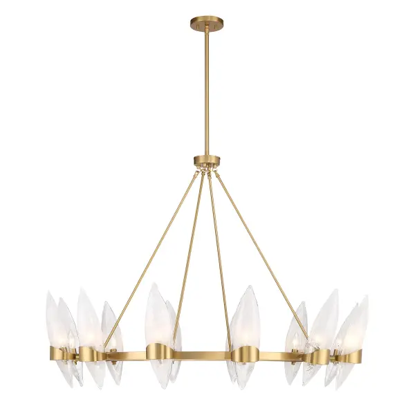 Nouvel 12-Light Chandelier in Warm Brass - Image 1