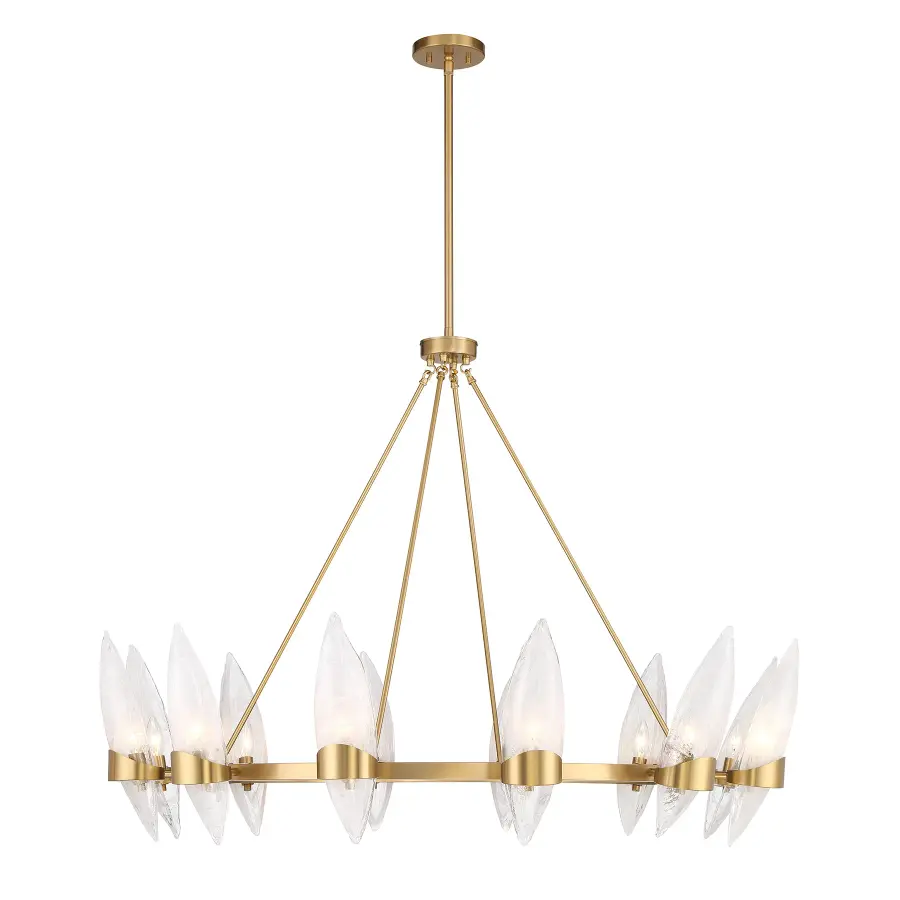 Nouvel 12-Light Chandelier in Warm Brass - Image 1