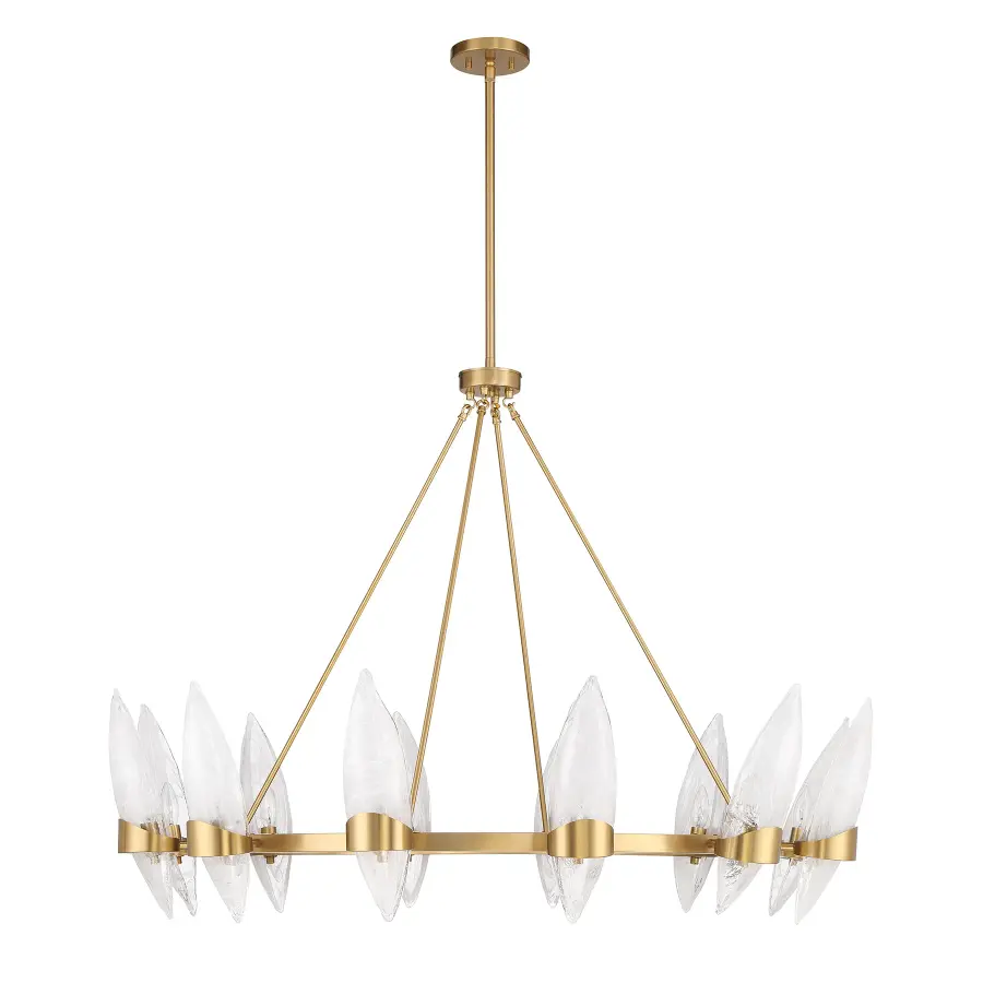Nouvel 12-Light Chandelier in Warm Brass - Image 2