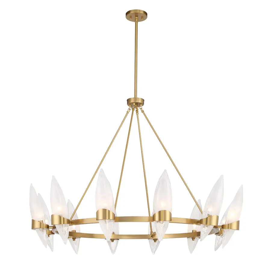 Nouvel 12-Light Chandelier in Warm Brass - Image 3