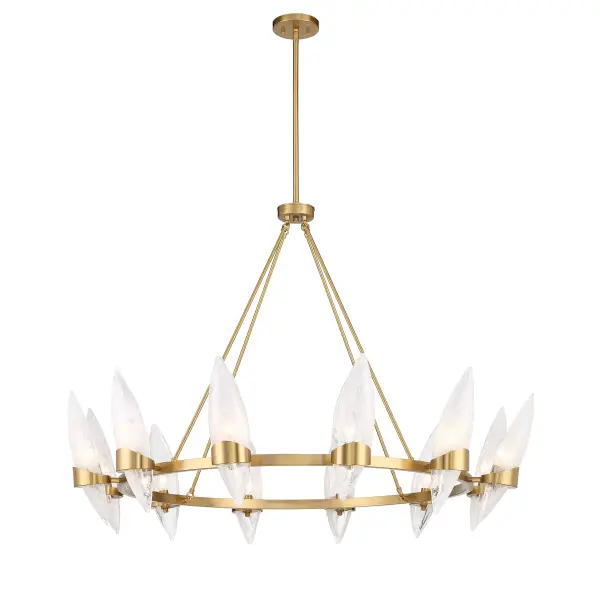 Nouvel 12-Light Chandelier in Warm Brass - Image 5