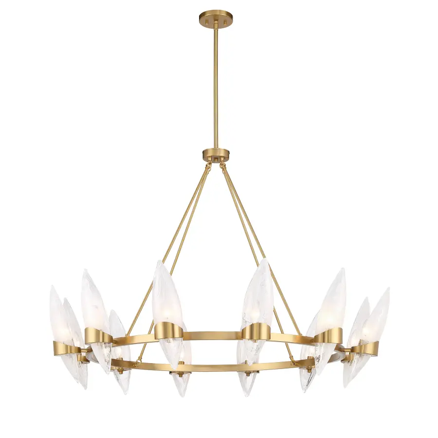 Nouvel 12-Light Chandelier in Warm Brass - Image 5
