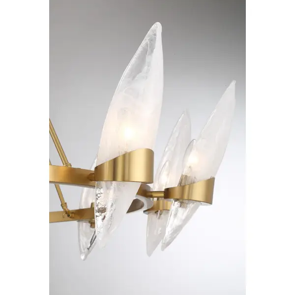 Nouvel 12-Light Chandelier in Warm Brass - Image 6