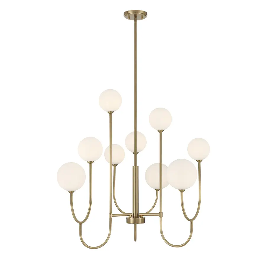 Chester 9-Light Chandelier in Noble Brass - Image 1