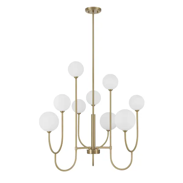 Chester 9-Light Chandelier in Noble Brass - alternate view