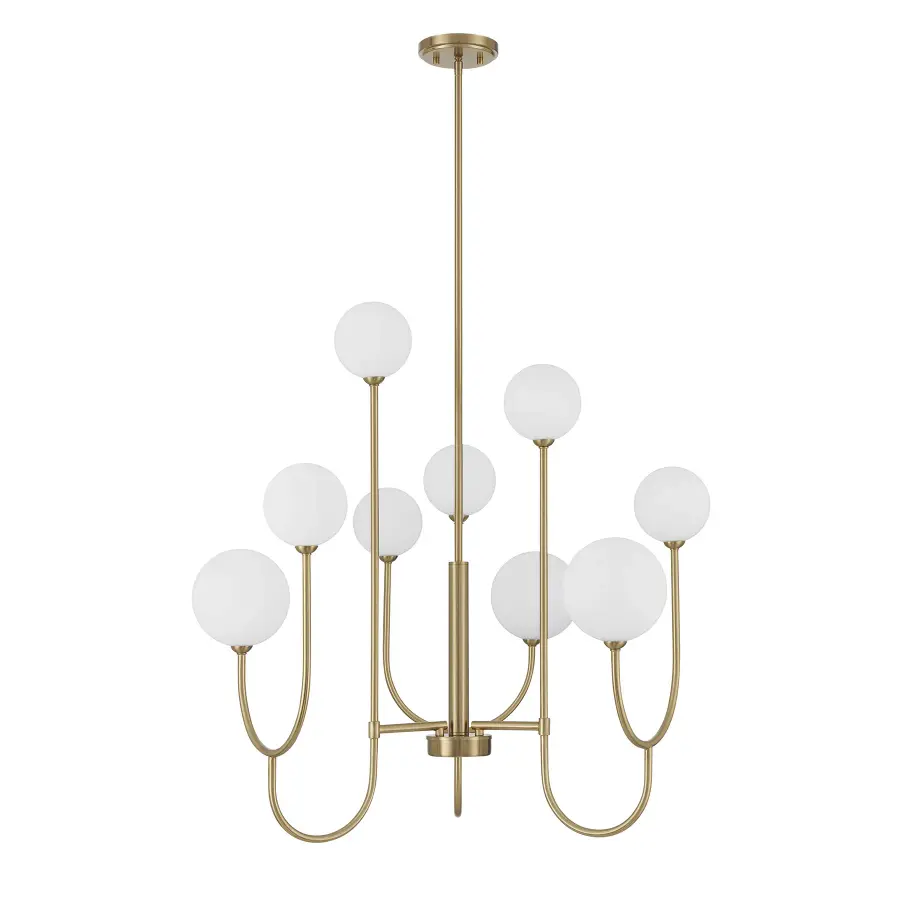Chester 9-Light Chandelier in Noble Brass - Image 2