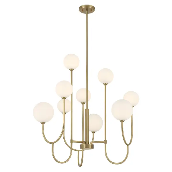 Chester 9-Light Chandelier in Noble Brass - Image 5