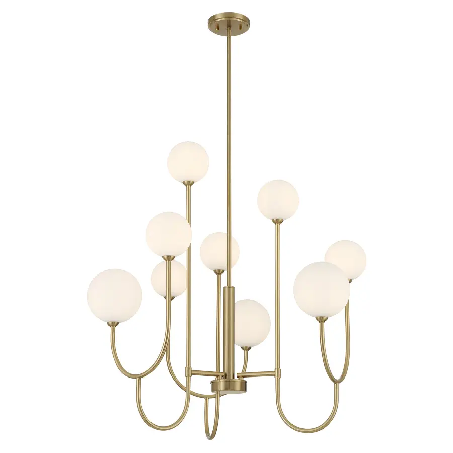 Chester 9-Light Chandelier in Noble Brass - Image 5