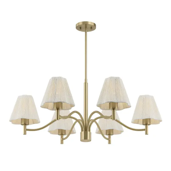 Rosa 6-Light Chandelier in Noble Brass - Image 3