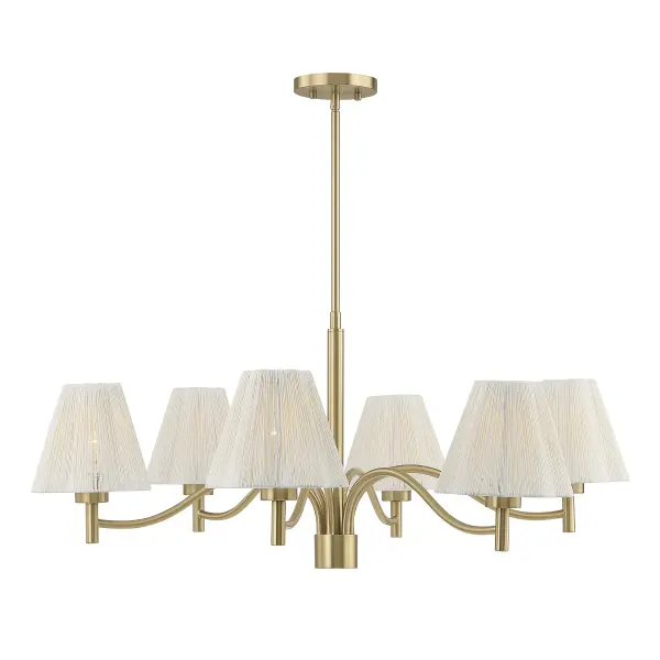 Rosa 6-Light Chandelier in Noble Brass - Image 5
