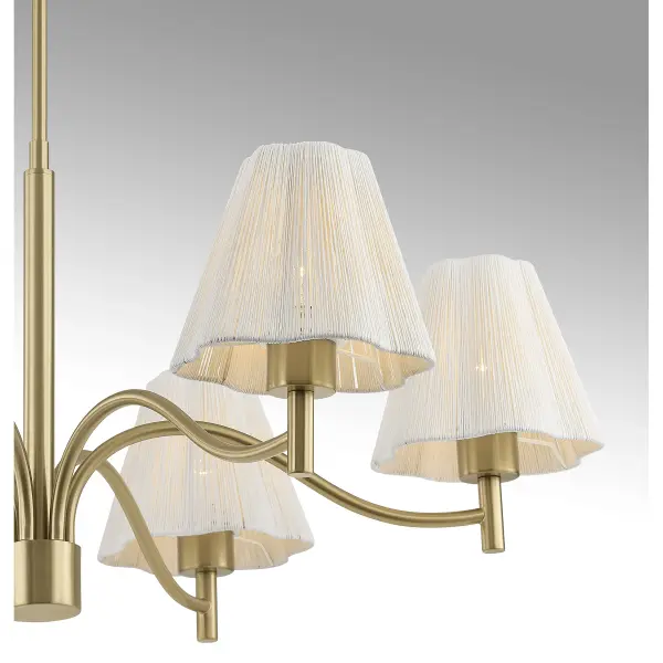 Rosa 6-Light Chandelier in Noble Brass - Image 7